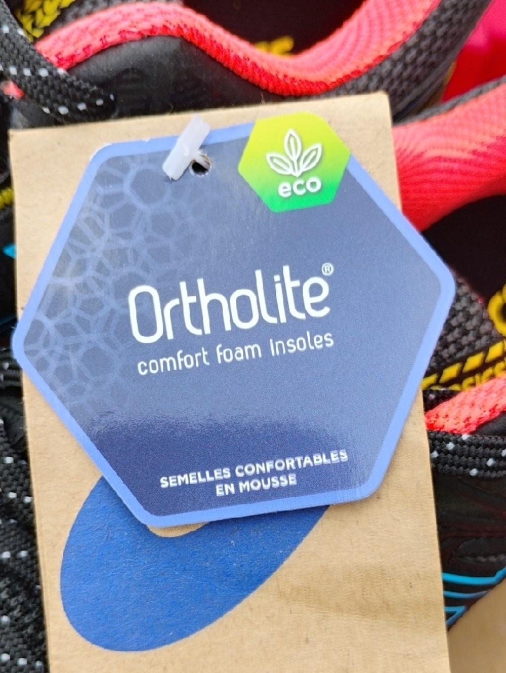 SALE! New ASICS Black Ortholite Running Shoes with Coral Lining (D-55) - Picture 2 of 9